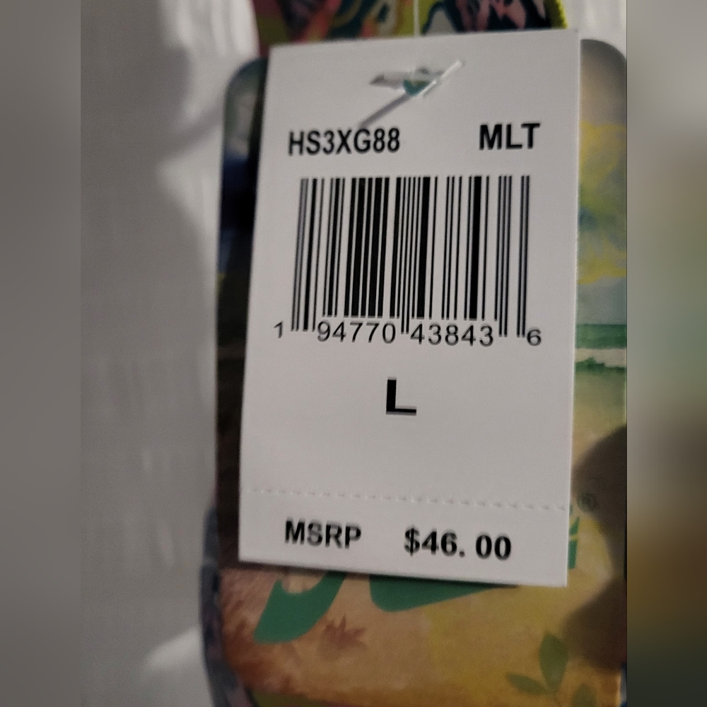 NWT Hobie bikini  Padded top side tie bikini bottom Tropical  Size Large. Ruffle - Picture 12 of 14